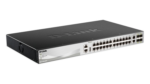 D-LINK D-LINK SWITCH 24 X 10/100/1000BASE-T PORTS LAYER 3 STACKABLE MANAGED GIGABIT SWITCH WITH 2 X 10GBASE - SWITCH E HUB | TecnoCARE.net Sabaudia, Latina, Terracina, San Felice Circeo e Pontinia