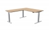 DVO DVO SCRIVANIA ELEVABILE CON ALLUNGO TOLEDO 180X180X64,5:130 GAMBE NERE PIANO BIANCO OPACO - EDUCATIONAL SCRIVANIE | TecnoCARE.net Sabaudia, Latina, Terracina, San Felice Circeo e Pontinia