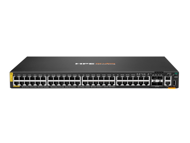 HPE NW HPE SWITCH S0M84A ARUBA CX 6200F 48 X 10/100/1000G CLASS4 (POE 370W) + 4 X 100/1000GB SFP - SWITCH E HUB | TecnoCARE.net Sabaudia, Latina, Terracina, San Felice Circeo e Pontinia