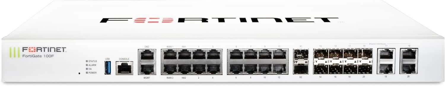 FORTINET FORTIGATE-100F FIREWALL HARDWARE PIU 3 ANNI DI SERVIZI FORTICARE PREMIUM E FORTIGUARD UTP - FIREWALL | TecnoCARE.net Sabaudia, Latina, Terracina, San Felice Circeo e Pontinia