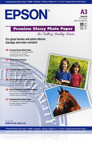 EPSON EPSON CARTA FOTOGRAFICA LUCIDA PREMIUM FORMATO A3 (20 FOGLI) - CARTA ED ETICHETTE | TecnoCARE.net Sabaudia, Latina, Terracina, San Felice Circeo e Pontinia
