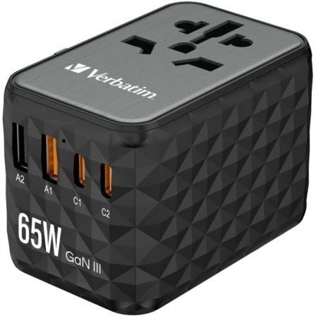 VERBATIM VERBATIM ADATTATORE DA VIAGGIO UNIVERSALE GAN PD 65W - CARICABATTERIE | TecnoCARE.net Sabaudia, Latina, Terracina, San Felice Circeo e Pontinia