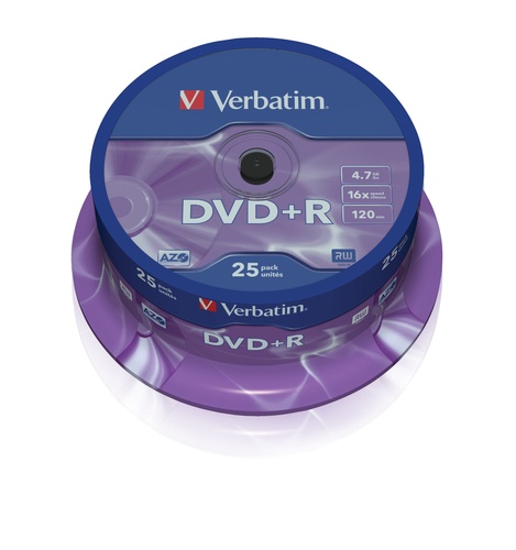 VERBATIM VERBATIM 25 DVD+R 4,7GB AZO 16X CAKE - DVD E BLU-RAY | TecnoCARE.net Sabaudia, Latina, Terracina, San Felice Circeo e Pontinia