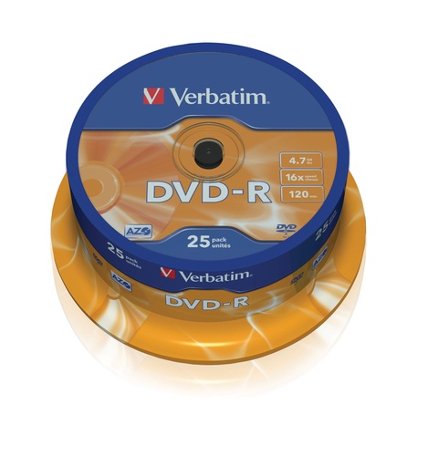 VERBATIM VERBATIM DVD-R 4.7GB, 120 MINUTI, PACK 25 DVD - DVD E BLU-RAY | TecnoCARE.net Sabaudia, Latina, Terracina, San Felice Circeo e Pontinia