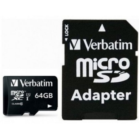 VERBATIM VERBATIM MICRO SDXC CARD 64GB CLASS 10 INC ADAPTER - MEMORIE FLASH | TecnoCARE.net Sabaudia, Latina, Terracina, San Felice Circeo e Pontinia