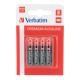VERBATIM VERBATIM ALKALINE BATTERY AAA 4-PACK (HANGCARD) - BATTERIE | TecnoCARE.net Sabaudia, Latina, Terracina, San Felice Circeo e Pontinia