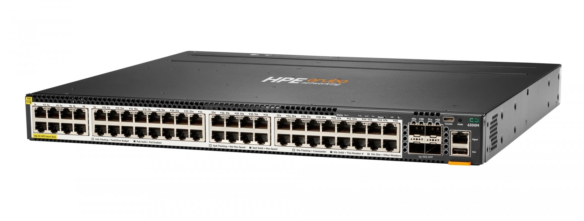 HPE HPE Aruba Networking CX 6300M 48-port Smart Rate 1/2.5/5GbE Class 6 PoE and 4-port SFP56 Switch - RETI | TecnoCARE.net Sabaudia, Latina, Terracina, San Felice Circeo e Pontinia