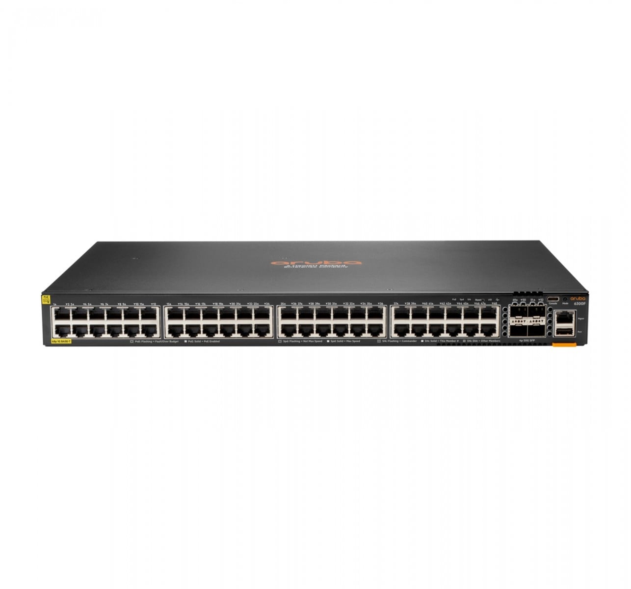 HPE Hewlett Packard Enterprise Aruba 6300F 48-port 1GbE Class 4 PoE & 4-port SFP56 Gestito L3 Gigabit Ethernet (10/100/1000) Supporto Power over Ethernet (PoE) 1U G - RETI | TecnoCARE.net Sabaudia, Latina, Terracina, San Felice Circeo e Pontinia