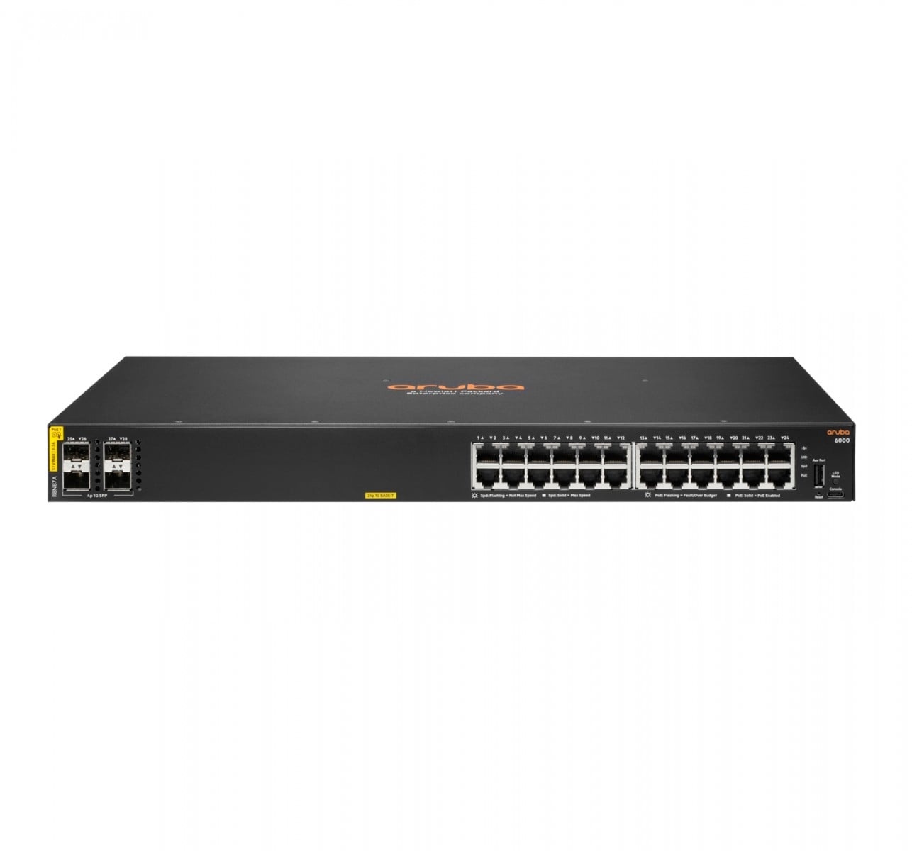 HPE HPE Aruba 6000 Managed 24G 4SFP PoE+ 370W Switch - RETI | TecnoCARE.net Sabaudia, Latina, Terracina, San Felice Circeo e Pontinia
