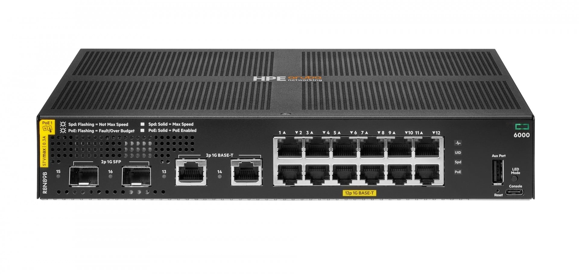 HPE HPE Aruba Networking CX 6000 12p 10M/100M/1G Class4 PoE 2p SFP 1G 139W Switch - RETI | TecnoCARE.net Sabaudia, Latina, Terracina, San Felice Circeo e Pontinia