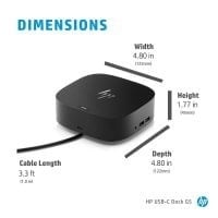 HP HP USB-C Dock G5 - Dockingstation - Cablato - USB 3.2 Gen 1 (3.1 Gen 1) Type-C - Nero (5TW10AA#ABB) - PC | TecnoCARE.net Sabaudia, Latina, Terracina, San Felice Circeo e Pontinia