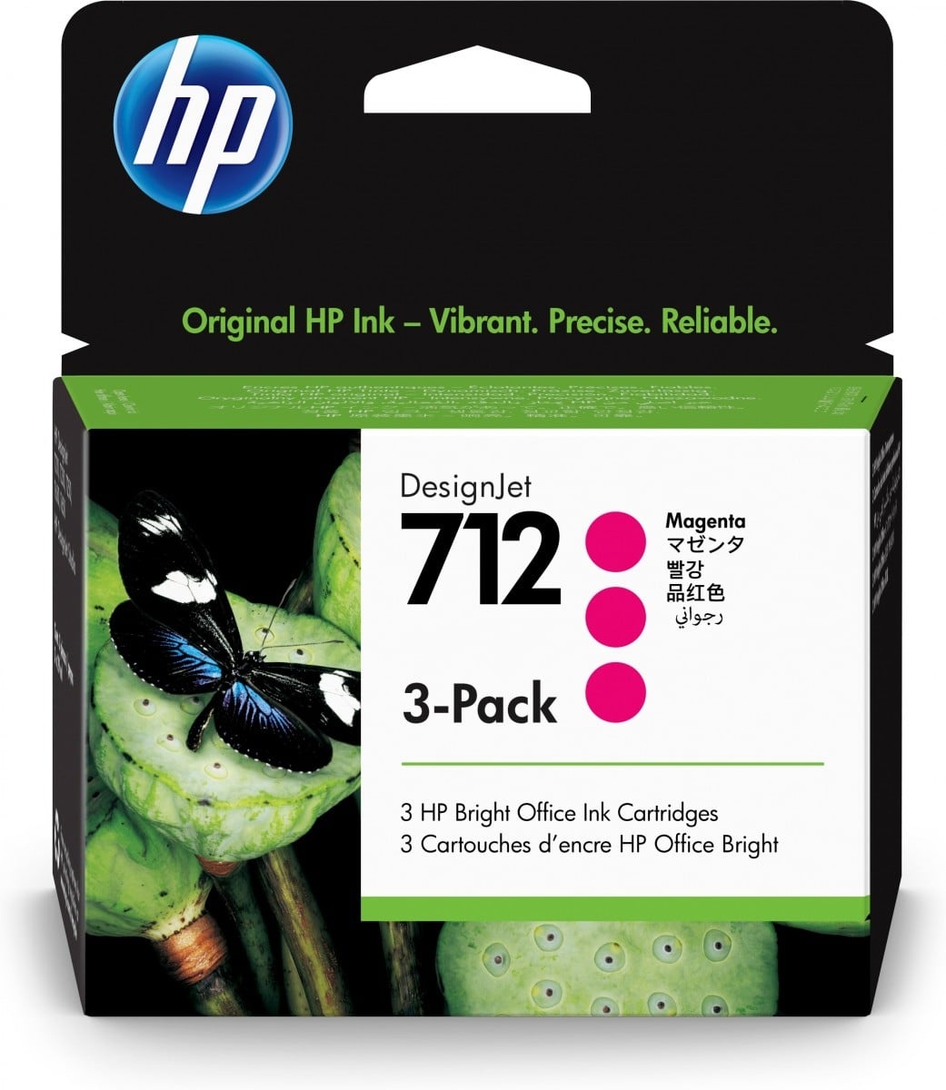 HP HP Confezione da 3 cartucce di inchiostro magenta originale DesignJet 712 da 29 ml - STAMPANTI E SCANNER | TecnoCARE.net Sabaudia, Latina, Terracina, San Felice Circeo e Pontinia