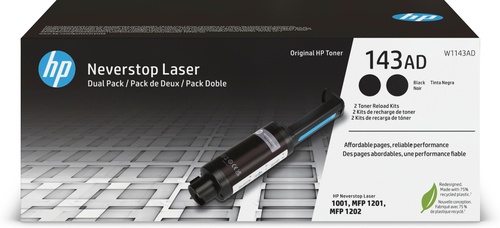 HP HP Kit ricarica toner nero originale Neverstop 143AD, dual-pack - STAMPANTI E SCANNER | TecnoCARE.net Sabaudia, Latina, Terracina, San Felice Circeo e Pontinia