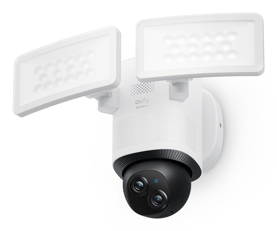 EUFY Eufy T8425321 Floodlight Camera E340 Telecamera da esterno con proiettore da 2000 lm, obiettivo duale 3K+2K, inclinazione e rotazione a 360°, IP65 - SISTEMI DI SORVEGLIANZA | TecnoCARE.net Sabaudia, Latina, Terracina, San Felice Circeo e Pontinia