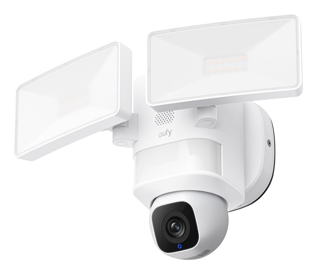 EUFY Eufy T8426321 Floodlight Camera E30 Telecamera da esterno con proiettore da 2000 lm, 2K, inclinazione e rotazione a 360°, IP65 - SISTEMI DI SORVEGLIANZA | TecnoCARE.net Sabaudia, Latina, Terracina, San Felice Circeo e Pontinia
