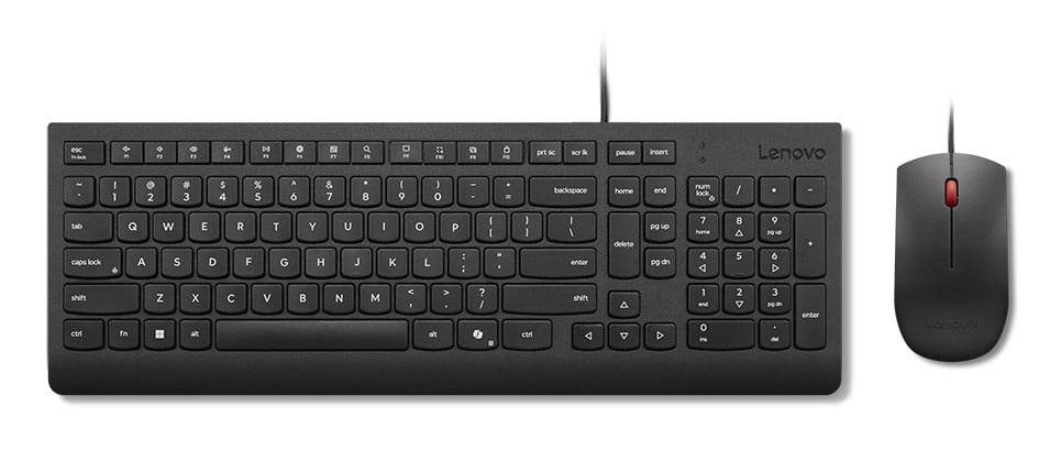 LENOVO Lenovo Essential Wired Combo Black US Euro tastiera Mouse incluso Universale USB Nero - TASTIERE E CONTROLLER | TecnoCARE.net Sabaudia, Latina, Terracina, San Felice Circeo e Pontinia