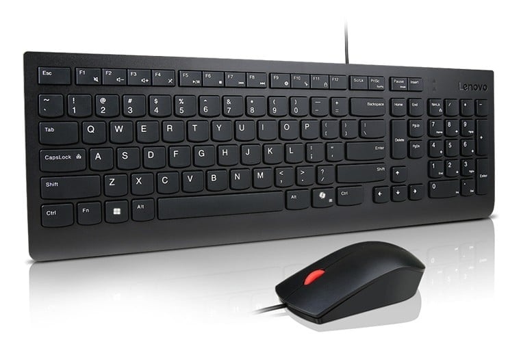 LENOVO Lenovo Essential Wired Combo Black US Euro tastiera Mouse incluso Universale USB Nero - TASTIERE E CONTROLLER | TecnoCARE.net Sabaudia, Latina, Terracina, San Felice Circeo e Pontinia