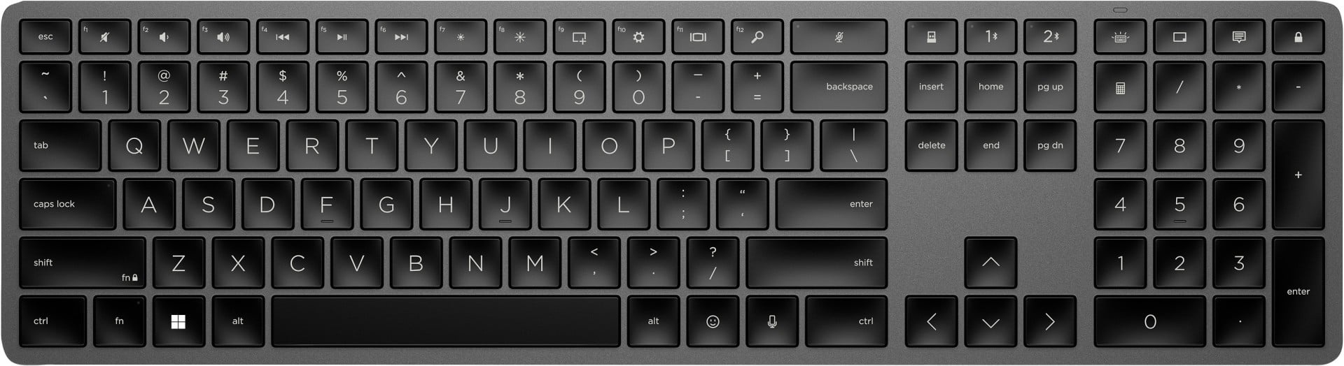 HP Tastiera wireless HP 975 programmabile - ricevitore USB + Bluetooth - nera QWERTY (3Z726AA#ABB) - TASTIERE E CONTROLLER | TecnoCARE.net Sabaudia, Latina, Terracina, San Felice Circeo e Pontinia