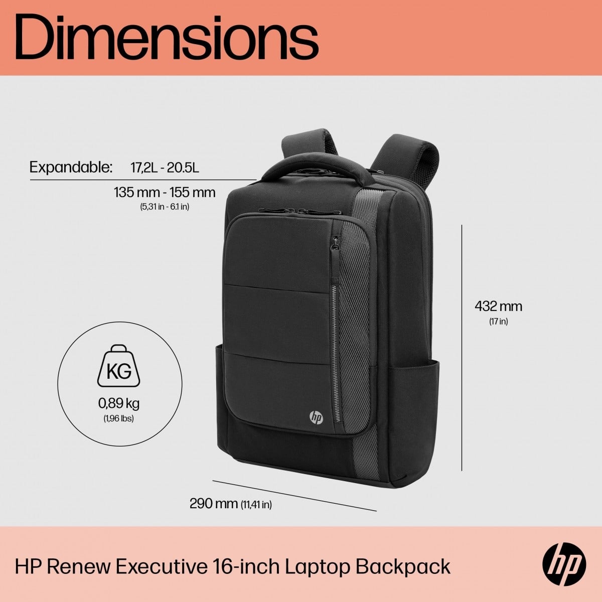 HP Zaino per notebook HP Renew Executive 16" nero (6B8Y1AA) - PC | TecnoCARE.net Sabaudia, Latina, Terracina, San Felice Circeo e Pontinia