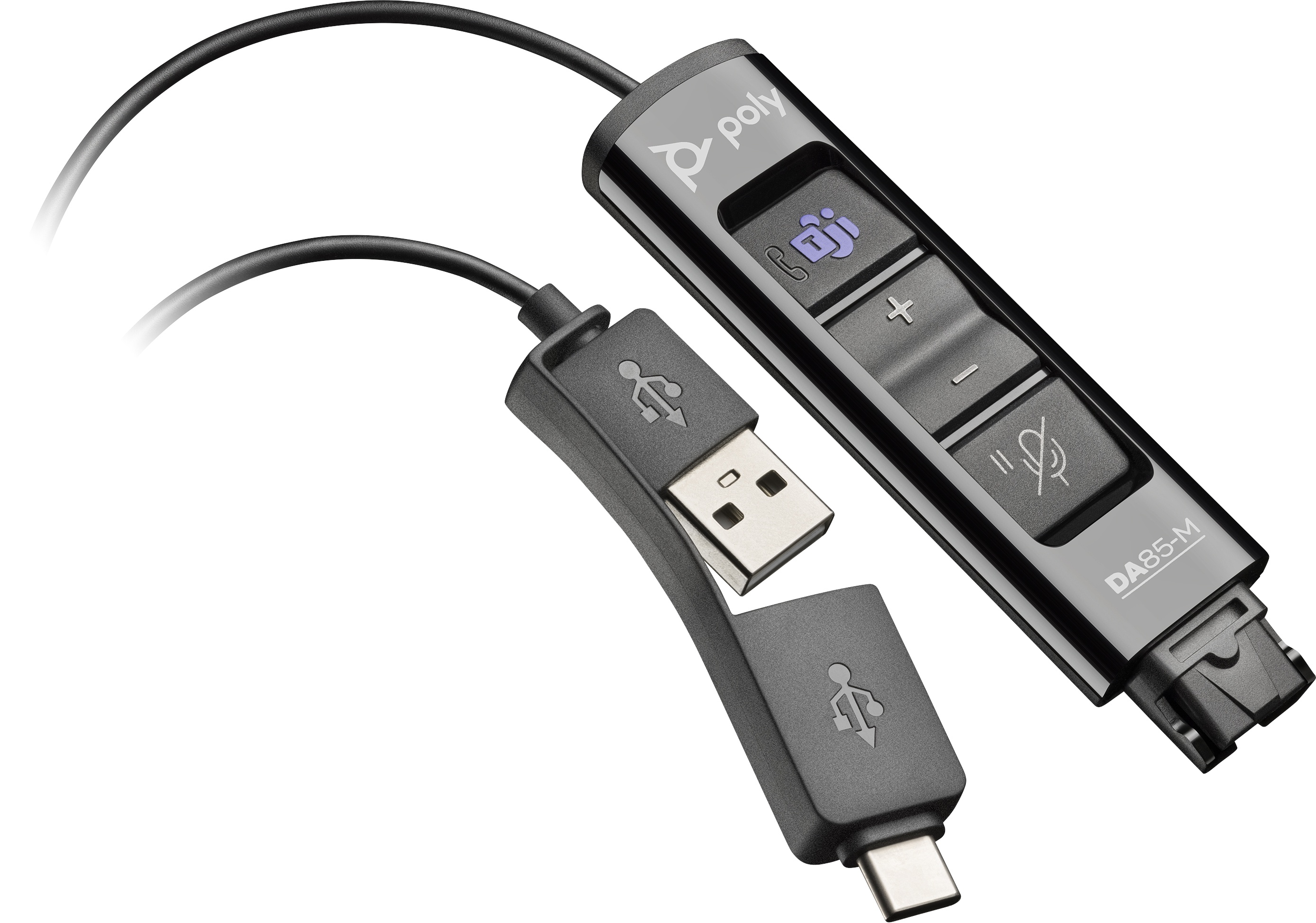 HP POLY HP Poly DA85-M USB to QD Black Adapter TAA Adattatore di interfaccia - ACCESSORI ED ELEMENTI PER APPARECCHIATURA AUDIO | TecnoCARE.net Sabaudia, Latina, Terracina, San Felice Circeo e Pontinia