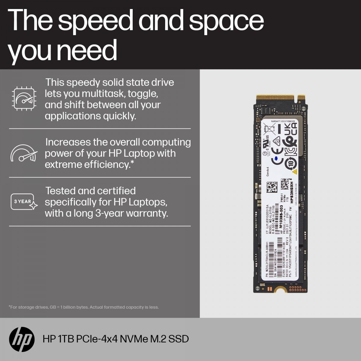 HP HP 512GB PCIe-4x4 NVMe M.2 G10 Unità a Stato Solido - SUPPORTI PER LA MEMORIZZAZIONE | TecnoCARE.net Sabaudia, Latina, Terracina, San Felice Circeo e Pontinia