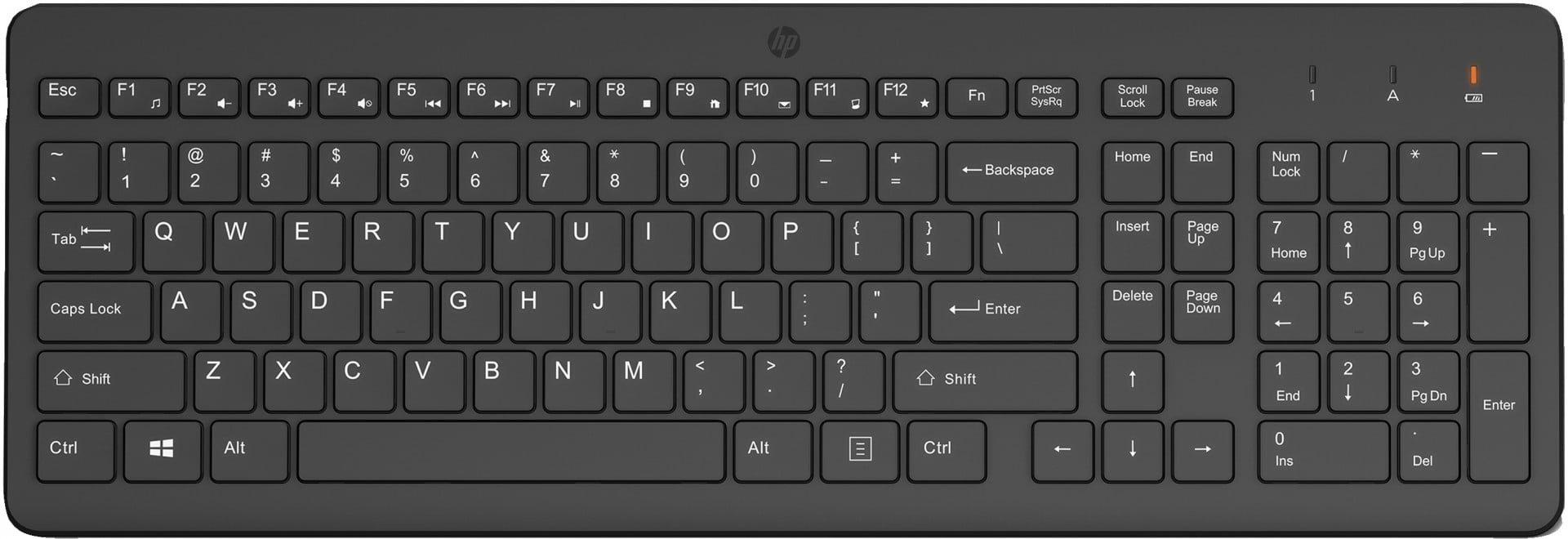 HP Tastiera wireless HP 225 - ricevitore USB - nera QWERTY (805T1AA#ABB) - TASTIERE E CONTROLLER | TecnoCARE.net Sabaudia, Latina, Terracina, San Felice Circeo e Pontinia