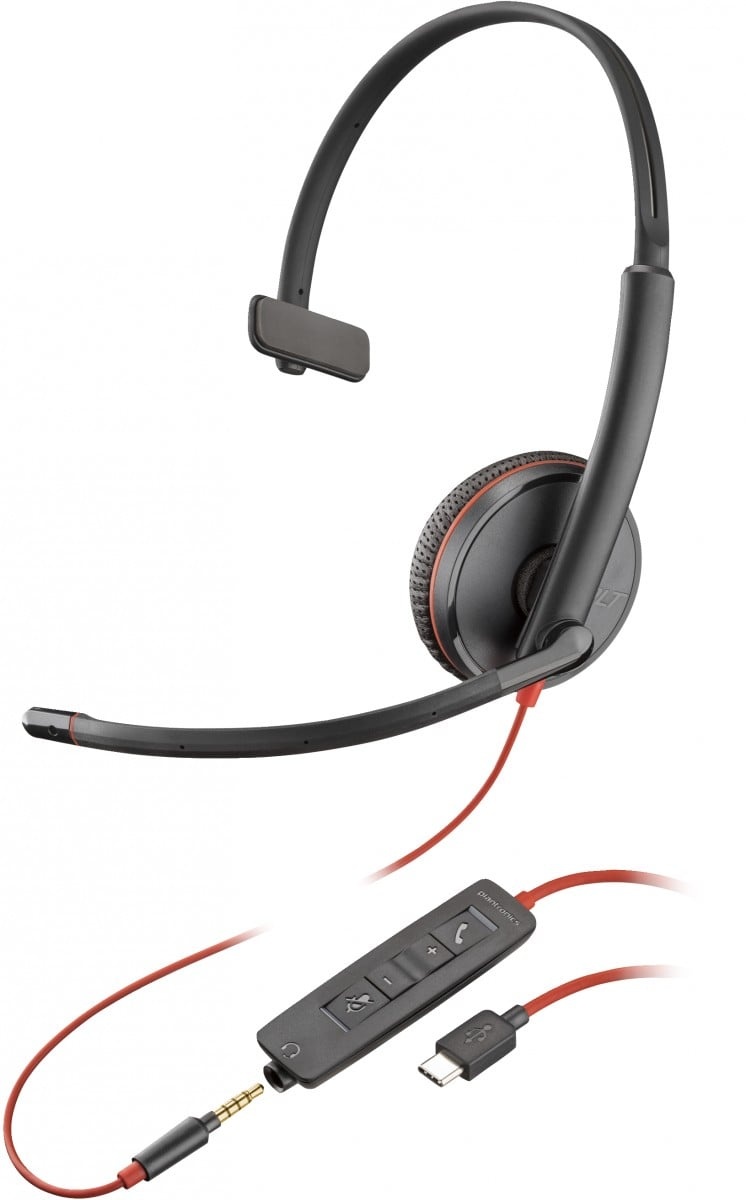 HP POLY HP Poly Blackwire C3215 Monaural Headset +Carry Case (Bulk) Auricolare Cablato A Padiglione Ufficio USB tipo-C Nero - AUDIO E CUFFIE PORTATILI | TecnoCARE.net Sabaudia, Latina, Terracina, San Felice Circeo e Pontinia