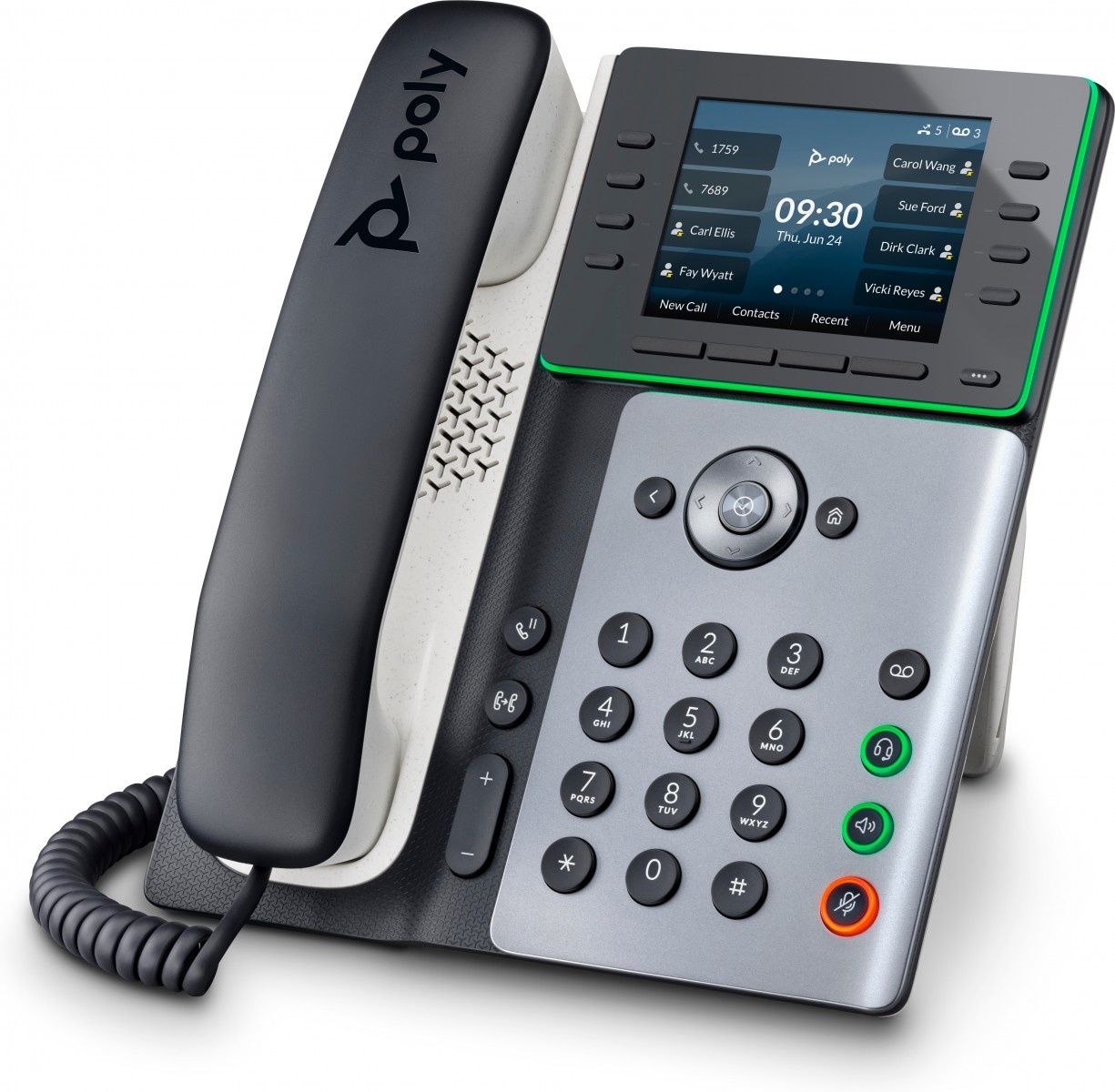 HP POLY HP Poly Edge E350 IP Phone and PoE-enabled telefono IP Nero 8 linee IPS - APPARECCHIATURA TELEFONICA | TecnoCARE.net Sabaudia, Latina, Terracina, San Felice Circeo e Pontinia