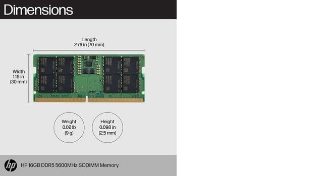 HP HP 83P91AA memoria 5600 MT/s 262-pin SO-DIMM - COMPONENTI | TecnoCARE.net Sabaudia, Latina, Terracina, San Felice Circeo e Pontinia