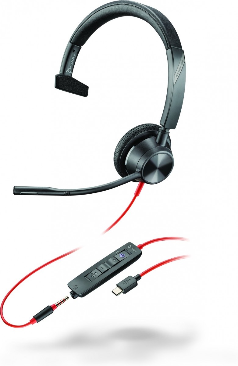 HP POLY HP Poly Blackwire 3315 Monaural Microsoft Teams Certified USB-C Headset +3.5mm Plug +USB-C/A Adapter Auricolare Cablato A Padiglione Ufficio USB tipo-C Nero - AUDIO E CUFFIE PORTATILI | TecnoCARE.net Sabaudia, Latina, Terracina, San Felice Circeo e Pontinia