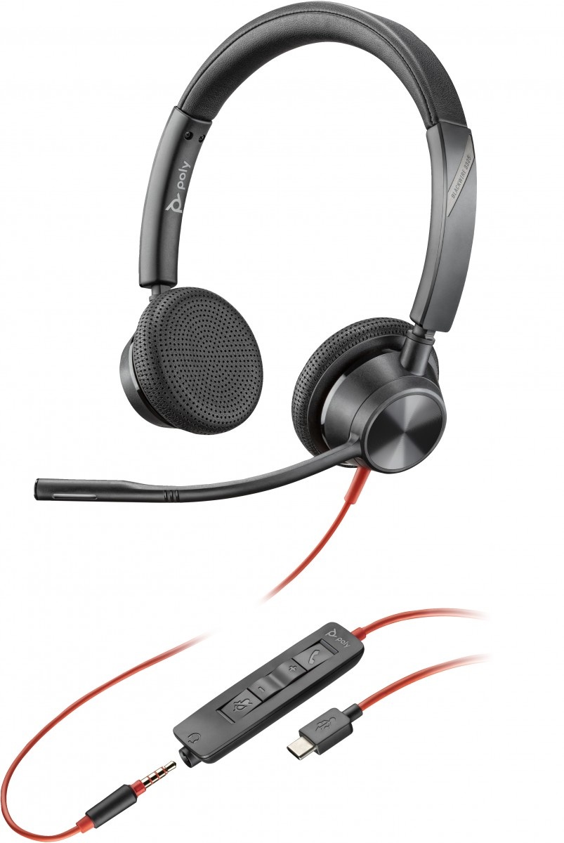 HP POLY HP Poly Blackwire 3325 Stereo USB-C Headset +3.5mm Plug +USB-C/A Adapter Auricolare Cablato A Padiglione Ufficio USB tipo-C Nero - AUDIO E CUFFIE PORTATILI | TecnoCARE.net Sabaudia, Latina, Terracina, San Felice Circeo e Pontinia