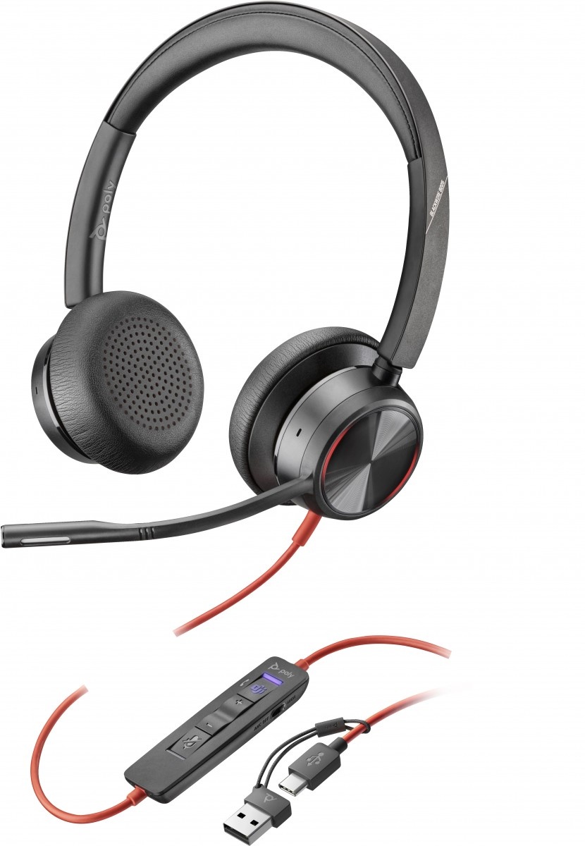 HP POLY HP Poly Blackwire 8225 Stereo Microsoft Teams Certified USB-C Headset +USB-C/A Adapter Auricolare Cablato A Padiglione Ufficio USB tipo-C Nero - AUDIO E CUFFIE PORTATILI | TecnoCARE.net Sabaudia, Latina, Terracina, San Felice Circeo e Pontinia