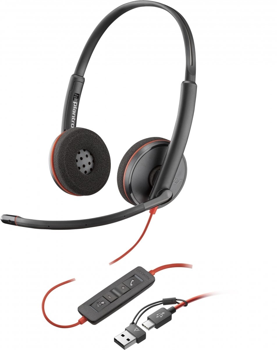 HP POLY HP Poly Blackwire 3220 Stereo USB-C Black Headset +USB-C/A Adapter (Bulk) Auricolare Cablato A Padiglione Ufficio USB tipo-C Nero - AUDIO E CUFFIE PORTATILI | TecnoCARE.net Sabaudia, Latina, Terracina, San Felice Circeo e Pontinia