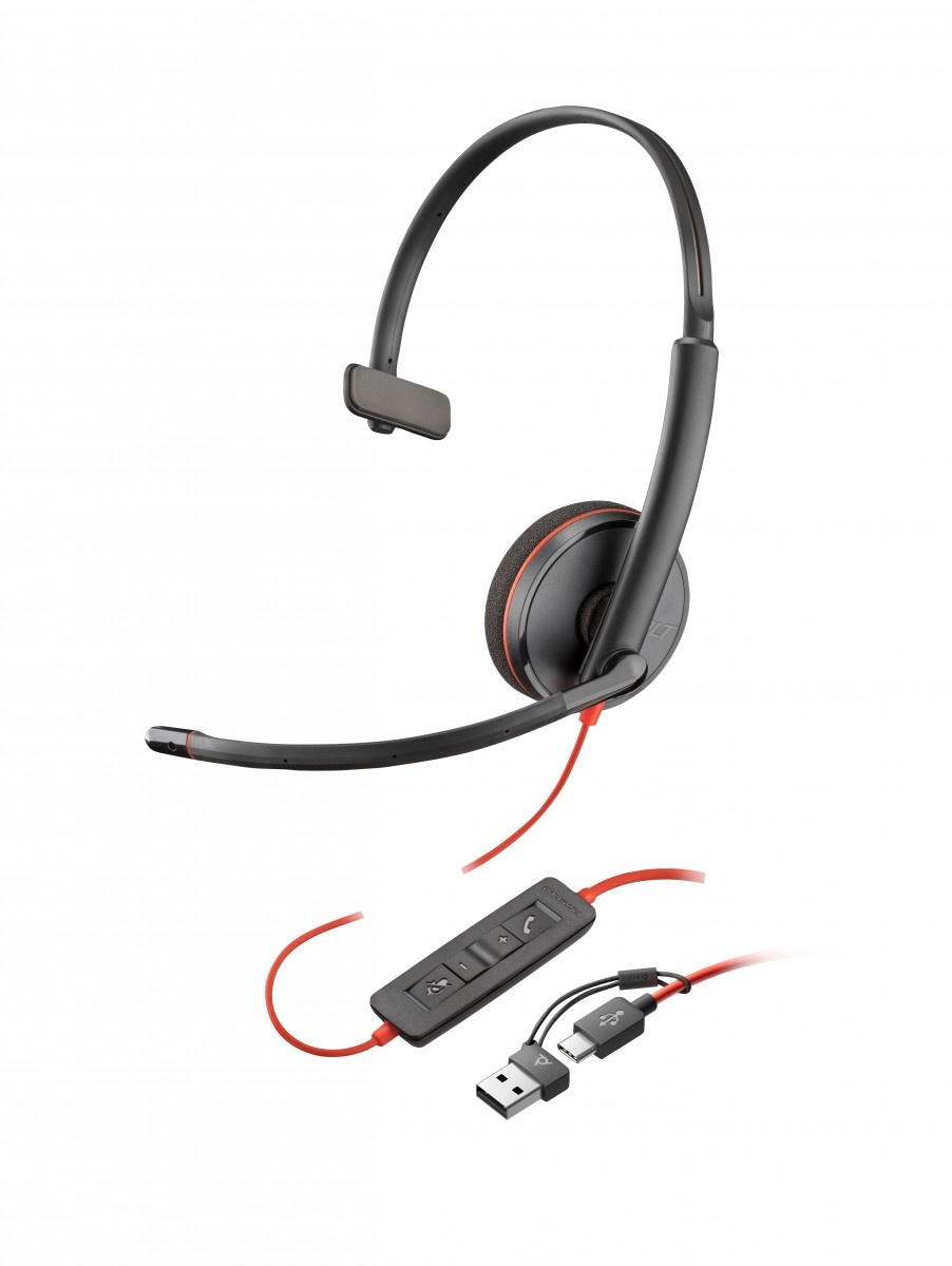 HP POLY HP Poly Blackwire 3220 Stereo Cuffie USB-C + Adattatore USB-C/A - AUDIO E CUFFIE PORTATILI | TecnoCARE.net Sabaudia, Latina, Terracina, San Felice Circeo e Pontinia