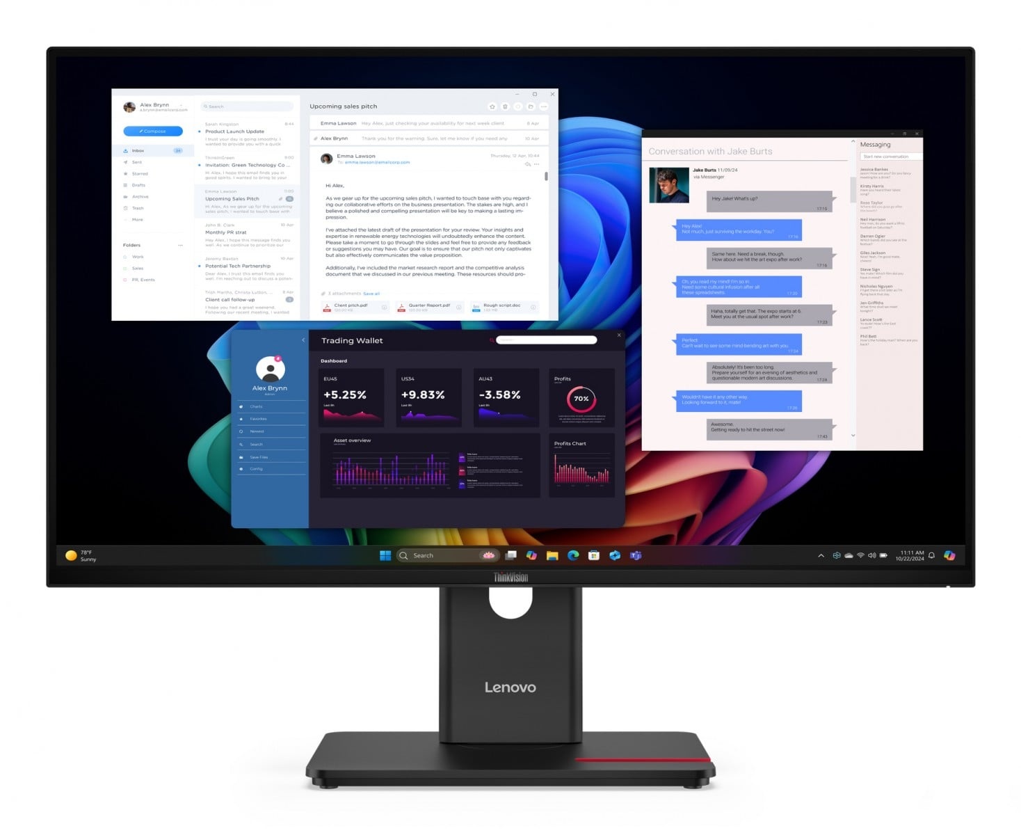 LENOVO Lenovo ThinkVision T27UD-40 Monitor PC 68,6 cm (27") 3840 x 2160 Pixel 4K Ultra HD LCD Nero - MONITOR E ACCESSORI | TecnoCARE.net Sabaudia, Latina, Terracina, San Felice Circeo e Pontinia