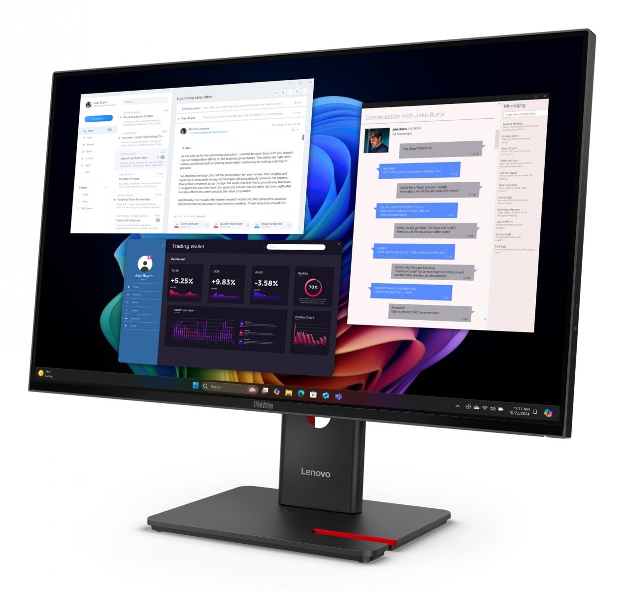 LENOVO Lenovo ThinkVision T27UD-40 Monitor PC 68,6 cm (27") 3840 x 2160 Pixel 4K Ultra HD LCD Nero - MONITOR E ACCESSORI | TecnoCARE.net Sabaudia, Latina, Terracina, San Felice Circeo e Pontinia