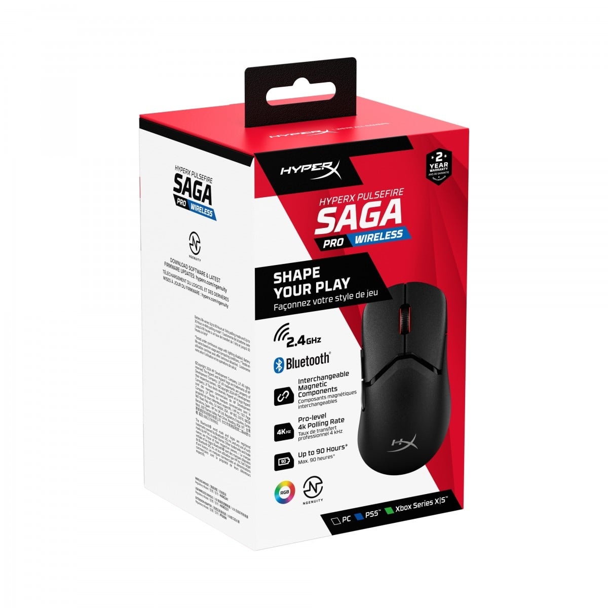 HYPERX HyperX Pulsefire Saga Pro Mouse da Gioco Wireless (Nera) - TASTIERE E CONTROLLER | TecnoCARE.net Sabaudia, Latina, Terracina, San Felice Circeo e Pontinia