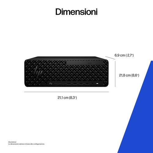 HP HP WKS Z2 SFF G1i Workstation AI Wolf Pro Security Edition Ultra 7 265 32GB 1T SSD RTX A400 4GB WIN - WORKSTATION | TecnoCARE.net Sabaudia, Latina, Terracina, San Felice Circeo e Pontinia