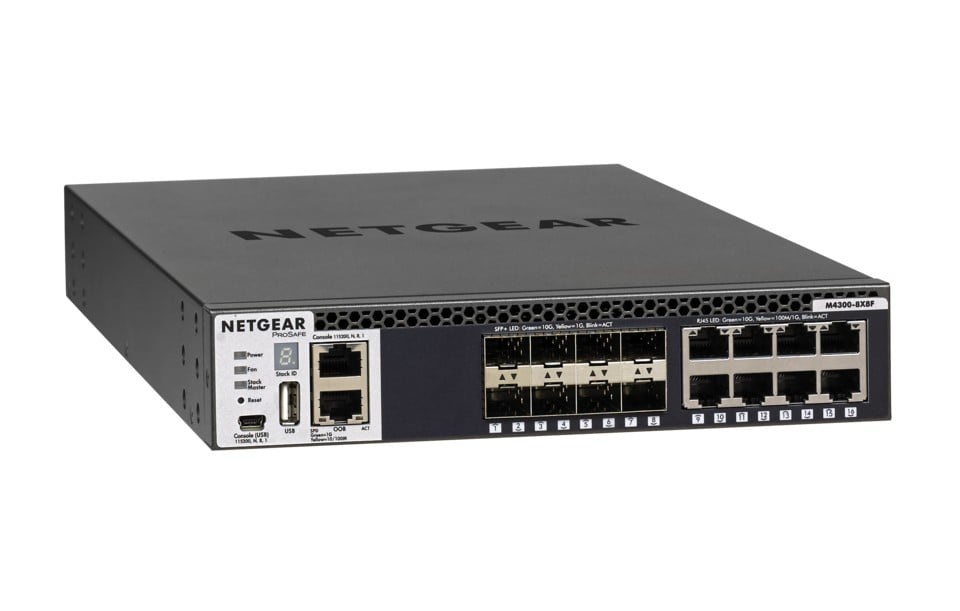 NETGEAR NETGEAR M4300-8X8F Gestito L3 10G Ethernet (100/1000/10000) 1U Nero - RETI | TecnoCARE.net Sabaudia, Latina, Terracina, San Felice Circeo e Pontinia