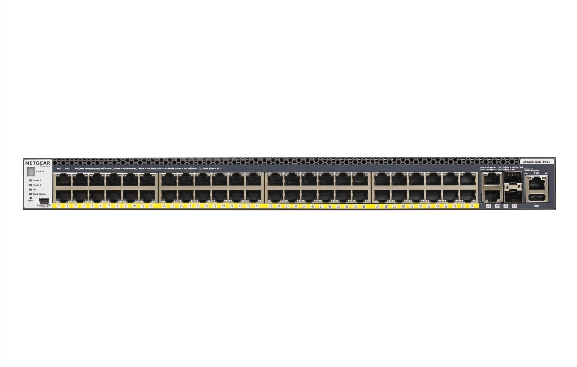 NETGEAR NETGEAR M4300-52G-PoE+ 550W PSU Gestito L2/L3/L4 Gigabit Ethernet (10/100/1000) Supporto Power over Ethernet (PoE) 1U Nero - RETI | TecnoCARE.net Sabaudia, Latina, Terracina, San Felice Circeo e Pontinia