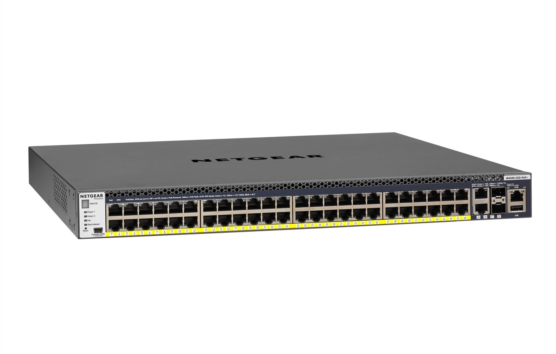 NETGEAR NETGEAR M4300-52G-PoE+ 550W PSU Gestito L2/L3/L4 Gigabit Ethernet (10/100/1000) Supporto Power over Ethernet (PoE) 1U Nero - RETI | TecnoCARE.net Sabaudia, Latina, Terracina, San Felice Circeo e Pontinia