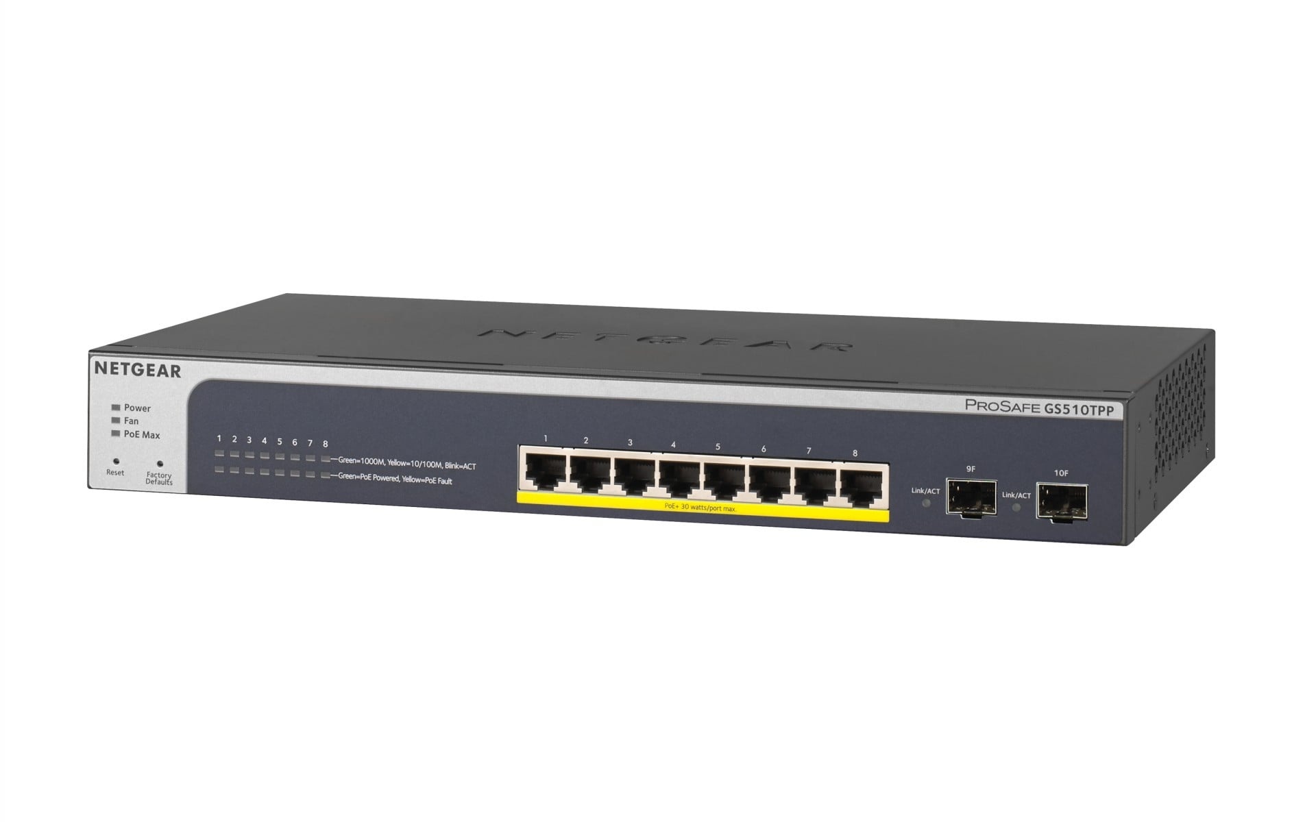 NETGEAR NETGEAR GS510TPP Gestito L2/L3/L4 Gigabit Ethernet (10/100/1000) Supporto Power over Ethernet (PoE) Nero - RETI | TecnoCARE.net Sabaudia, Latina, Terracina, San Felice Circeo e Pontinia