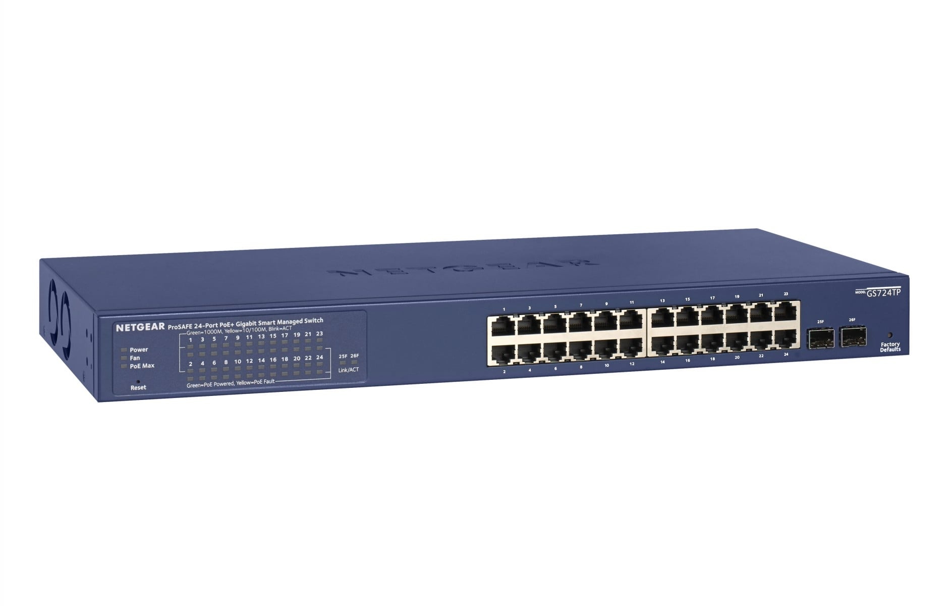NETGEAR NETGEAR GS724TP Gestito L2/L3/L4 Gigabit Ethernet (10/100/1000) Supporto Power over Ethernet (PoE) 1U Nero, Grigio - RETI | TecnoCARE.net Sabaudia, Latina, Terracina, San Felice Circeo e Pontinia