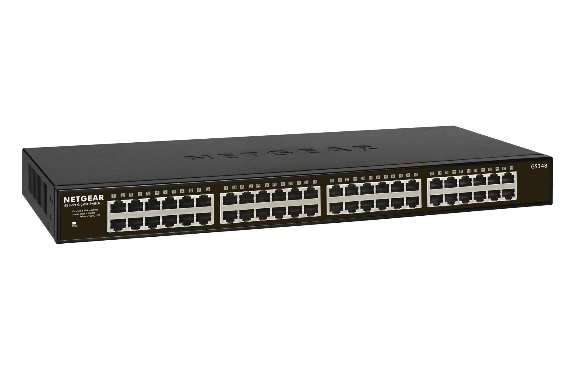 NETGEAR NETGEAR GS348 Non gestito Gigabit Ethernet (10/100/1000) 1U Nero - RETI | TecnoCARE.net Sabaudia, Latina, Terracina, San Felice Circeo e Pontinia