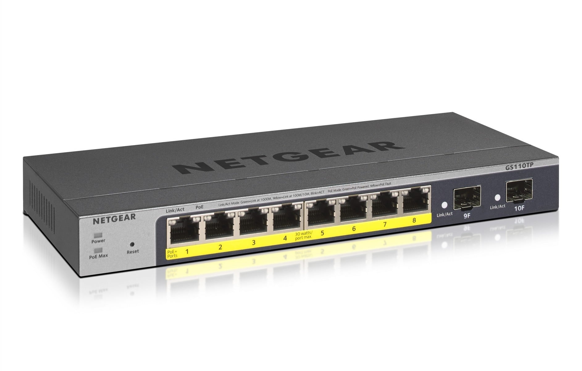 NETGEAR NETGEAR GS110TP Gestito L2/L3/L4 Gigabit Ethernet (10/100/1000) Supporto Power over Ethernet (PoE) Grigio - RETI | TecnoCARE.net Sabaudia, Latina, Terracina, San Felice Circeo e Pontinia