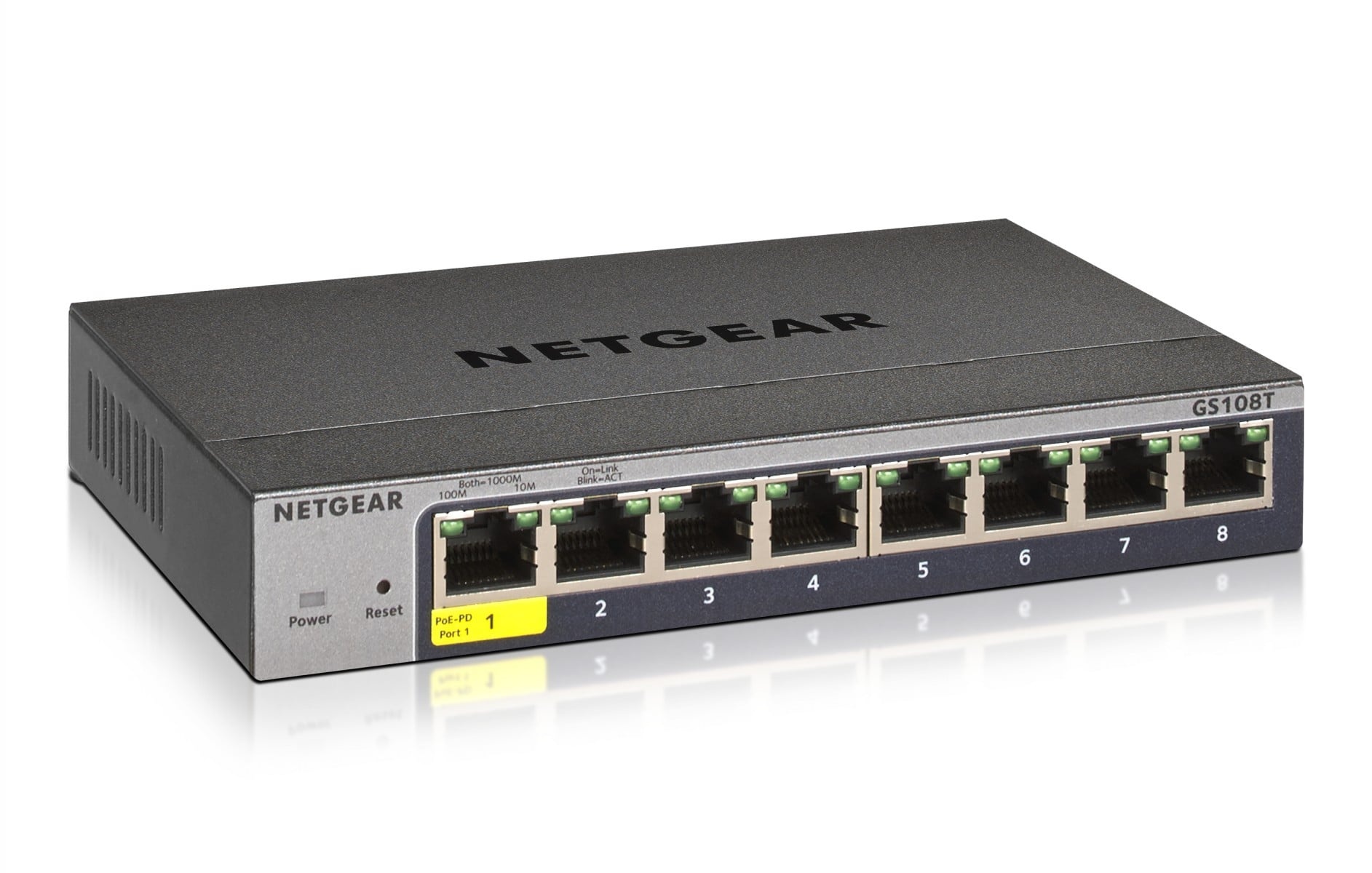 NETGEAR NETGEAR GS108Tv3 Gestito L2 Gigabit Ethernet (10/100/1000) Grigio - RETI | TecnoCARE.net Sabaudia, Latina, Terracina, San Felice Circeo e Pontinia
