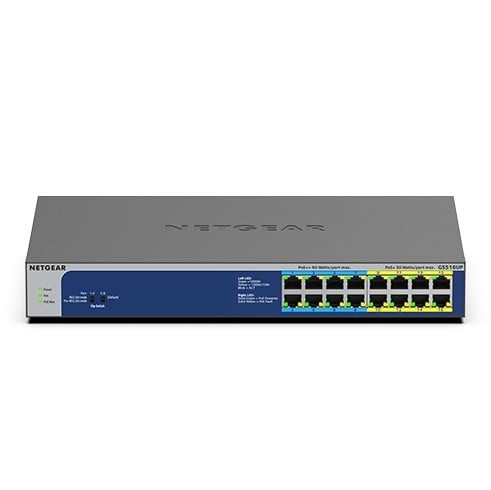 NETGEAR NETGEAR GS516UP Non gestito Gigabit Ethernet (10/100/1000) Supporto Power over Ethernet (PoE) Grigio - RETI | TecnoCARE.net Sabaudia, Latina, Terracina, San Felice Circeo e Pontinia