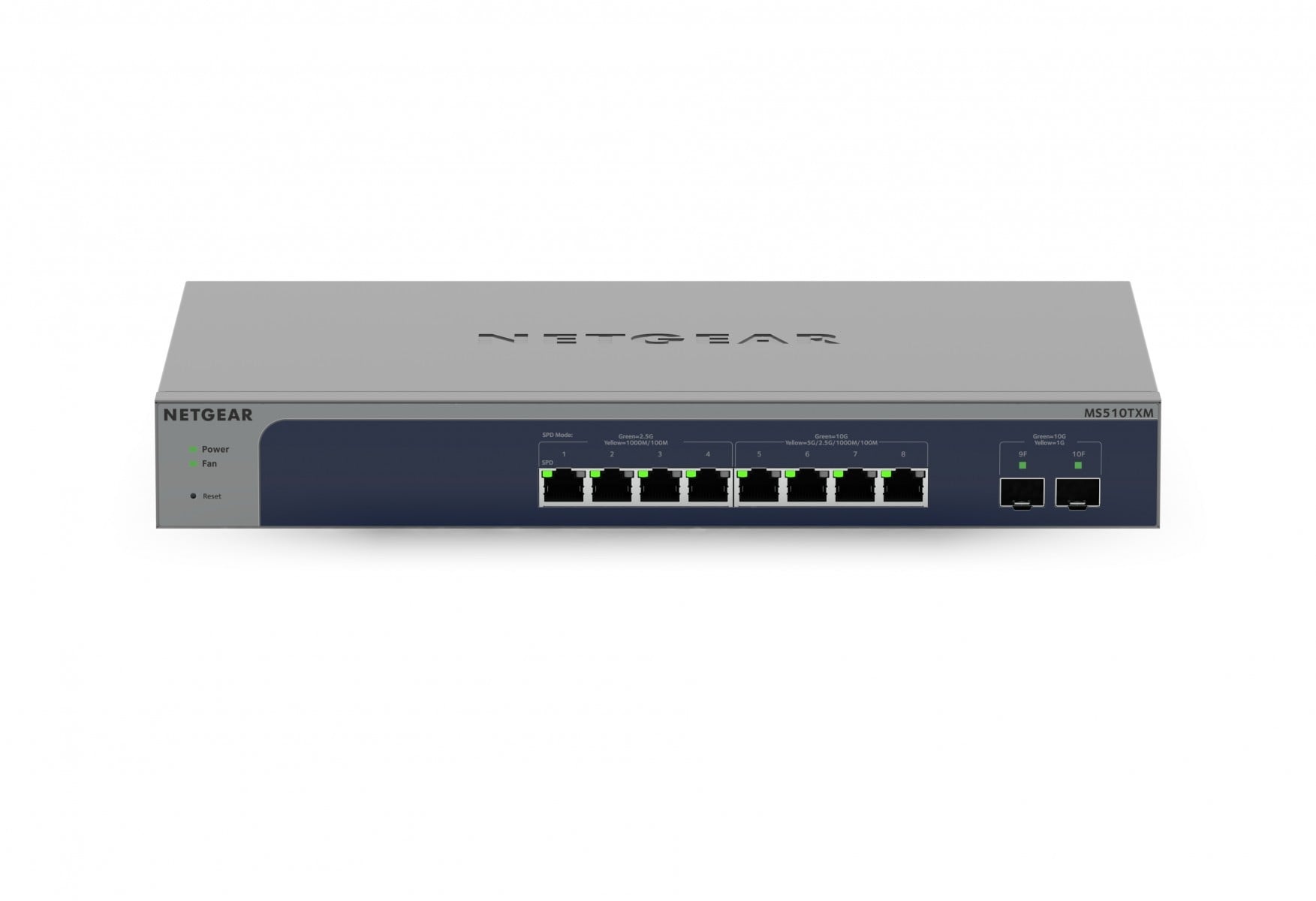 NETGEAR NETGEAR 8-Port Multi-Gigabit/10G Ethernet Smart Switch with 2 SFP+ Ports (MS510TXM) Gestito L2+ 10G Ethernet (100/1000/10000) Grigio - RETI | TecnoCARE.net Sabaudia, Latina, Terracina, San Felice Circeo e Pontinia