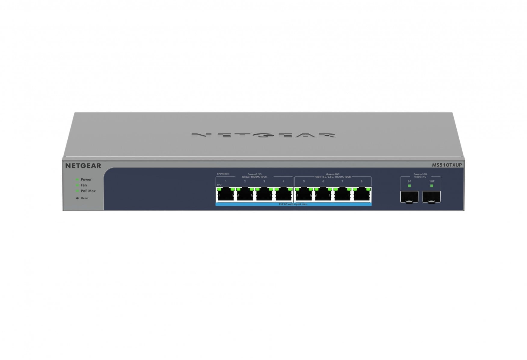 NETGEAR NETGEAR 8-Port Multi-Gigabit/10G Ethernet Ultra60 PoE++ Smart Switch with 2 SFP+ Ports (MS510TXUP) Gestito L2+ 10G Ethernet (100/1000/10000) Supporto Power over - RETI | TecnoCARE.net Sabaudia, Latina, Terracina, San Felice Circeo e Pontinia