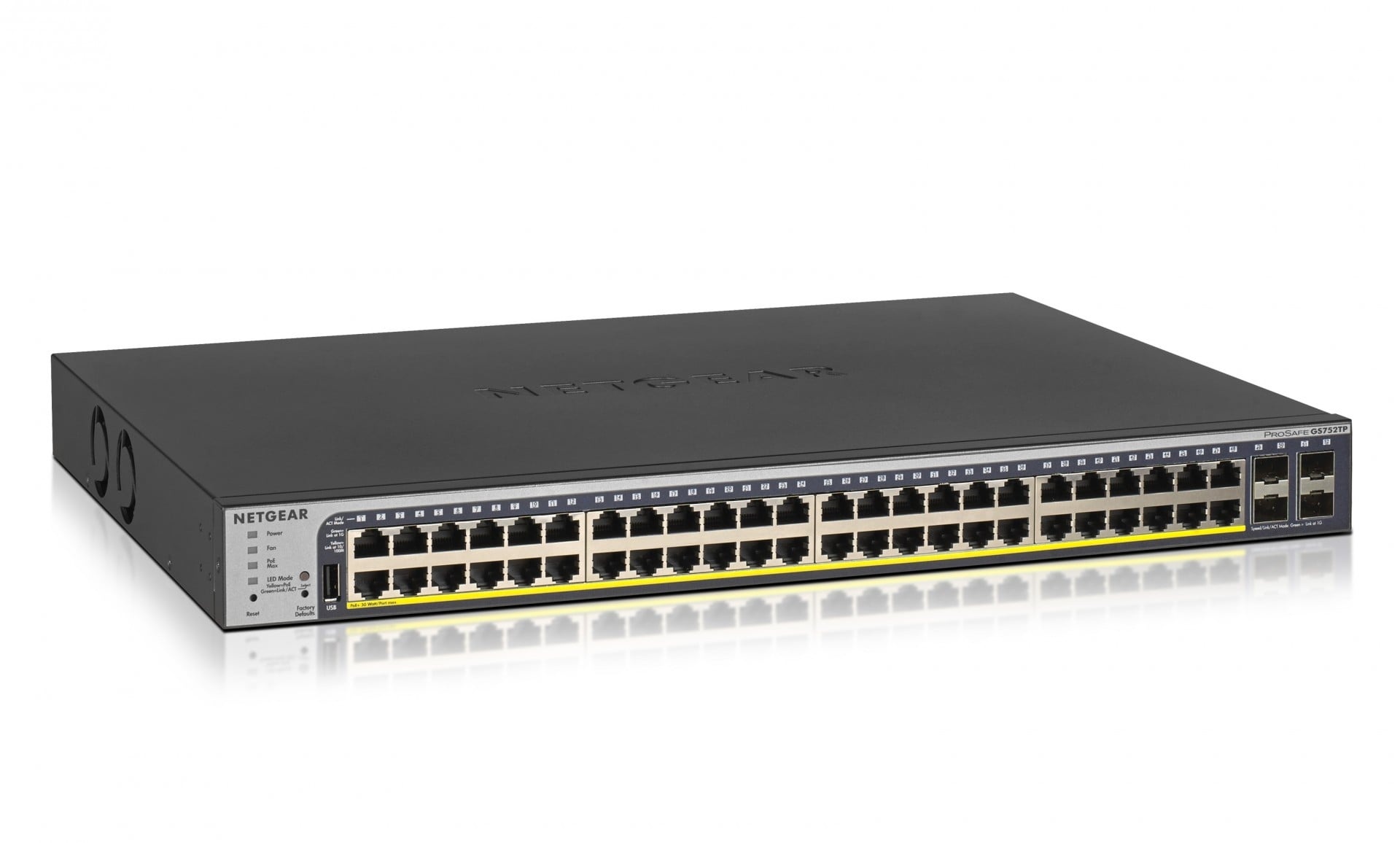 NETGEAR NETGEAR GS752TP-300EUS switch di rete Gestito L2/L3/L4 Gigabit Ethernet (10/100/1000) Supporto Power over Ethernet (PoE) 1U Nero - RETI | TecnoCARE.net Sabaudia, Latina, Terracina, San Felice Circeo e Pontinia